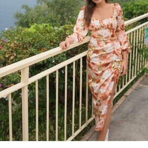 NWOT *SET* Abercrombie Satin Floral Skirt Set